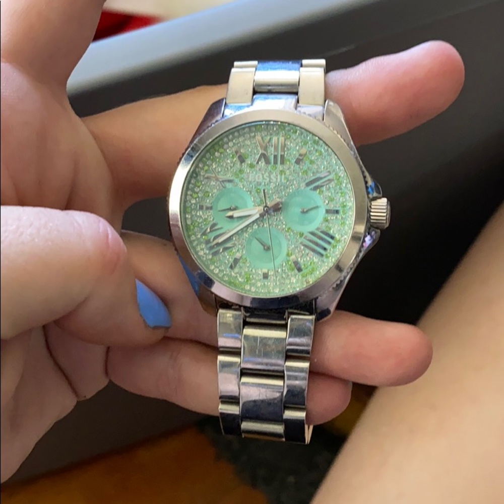 Blue Fossil Watch